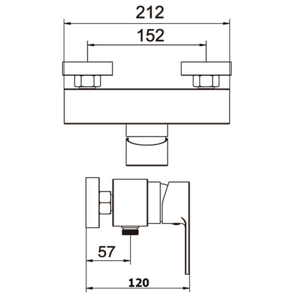 Настенный смеситель с гигиеническим душем BENNBERG BRONZE 170H11
