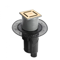 Душевой трап (10х10) Berges Wasserhaus Platz Norma 092058 золото глянец