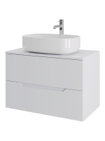 Тумба с раковиной подвесная 80 см,Orange Line Li-80TuwMDF+B07-540W белый