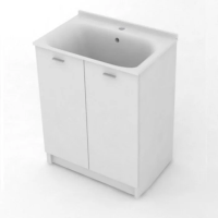 Комплект для постирочной с сифоном Kerasan Aquadom 9164k3*1 белый матовый, с 1 отверстием под смеситель