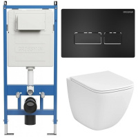 Комплект унитаза с инсталляцией Grossman Pragma 97.4497SQC.03.210 с клавишей смыва