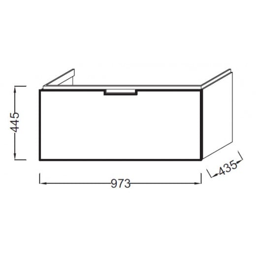 Тумба под раковину 100 см Jacob Delafon Reve EB1132-G1C