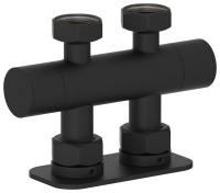 Вентиль 2х3/4" прямой скрытый-скрытый EU50 Темный Титан Муар 15-1419-3434