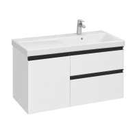 Тумба под раковину Roca Domi 100 белый глянец 2 ящика, правая A857478806