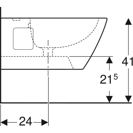 Биде подвесное Geberit Renova Plan Square 500.380.01.1
