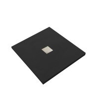 Душевой поддон из искусственного камня (90х90) Vincea VST-2SR29090B,  черный матовый