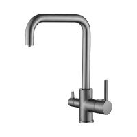 Смеситель для кухни с подключением фильтра Belz B76802-3, вороненая сталь Смеситель для кухни с подключением фильтра Belz B76802-3, вороненая сталь