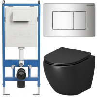 Комплект унитаза с инсталляцией Grossman Classic 97.4455BMS.04.10M с клавишей смыва