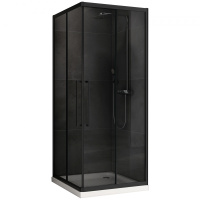 Душевой уголок (100х100) ABBER Schwarzer Diamant AG02100BDTH черный