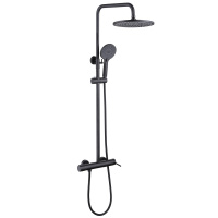 Душевая стойка ABBER Emotion AF8816BL с изливом, черный матовый Душевая стойка ABBER Emotion AF8816BL с изливом, черный матовый