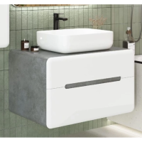 Тумба без раковины Art&Max Genova AM-Genova-800-2C-SO-LN бетон лофт натуральный