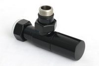 Вентиль Сунержа угловой цилиндр (G 1/2" НР х G 3/4" НГ) 9005-1400-1234 черный