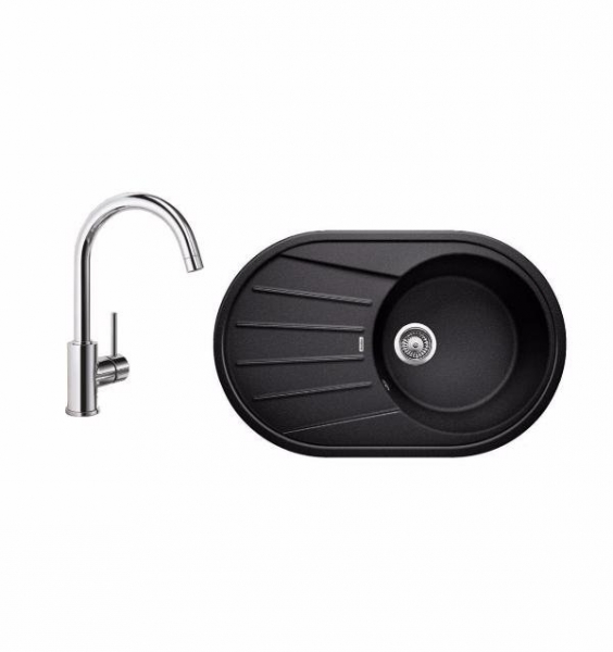 Комплект Blanco TAMOS 45 S (антрацит) + MIDA (хром) 521390M1