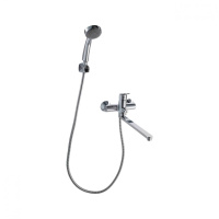 Смеситель для ванны c длинным изливом  Bravat Drop F64898C-LB