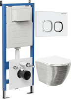 Комплект унитаза с инсталляцией Grossman Cosmo 97.4455SWS.02.000 с клавишей смыва