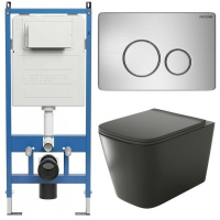 Комплект унитаза с инсталляцией Grossman Style 97.4441BMS.05.12M с клавишей смыва