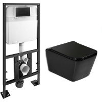 Комплект унитаза с инсталляцией SantiLine SL-5004MB+SL-04