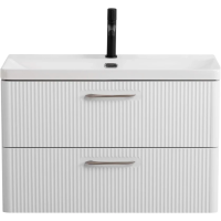 Тумба под раковину BelBagno Due DUE-800-2C-SO-BM-P без ручек, белый металлик