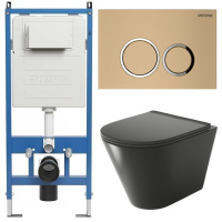 Комплект унитаза с инсталляцией Grossman Galaxy 97.4477BMS.01.310 с клавишей смыва