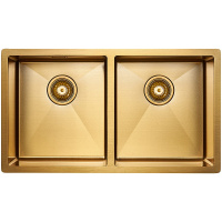 Кухонная мойка Paulmark Dopplet PM507844-BG брашированное золото