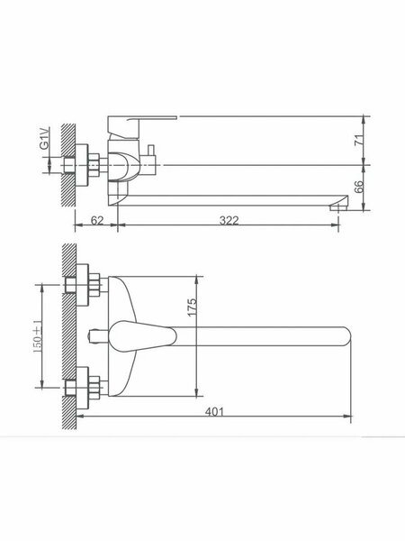 Смеситель для ванны Haiba HB22801-2