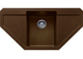 Кухонные мойки из камня угловые коричневые
