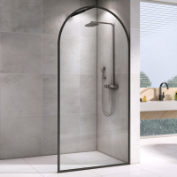 Душевая перегородка (120х200) ABBER Immer Offen AG64120B черный