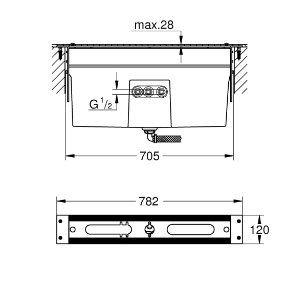 Монтажный ящик смесителя для ванны Grohe 29037 002 (29037002) Монтажный ящик смесителя для ванны Grohe 29037 002 (29037002)