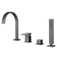 Смеситель ABBER Wasserfall AF8613NG на борт ванны, никель Смеситель ABBER Wasserfall AF8613NG на борт ванны, никель