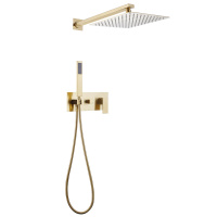 Душевой комплект ABBER Daheim AF8218G скрытого монтажа без излива, золото матовое