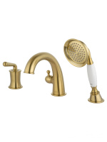 Смеситель на борт ванны WONZON & WOGHAND STEAM, брашированное золото WW-88659008-BG Смеситель на борт ванны WONZON & WOGHAND STEAM, брашированное золото WW-88659008-BG