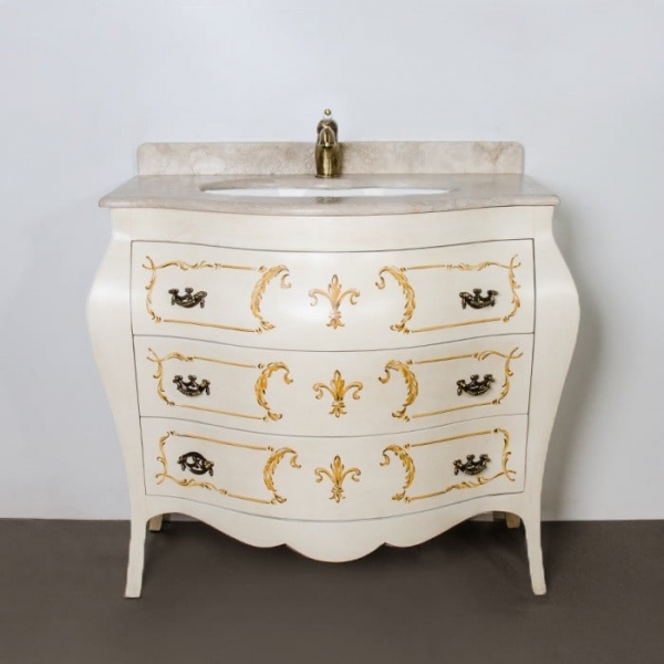 Тумба с мраморной столешницей Tiffany World Barocco 7231 decoro Schubert/br