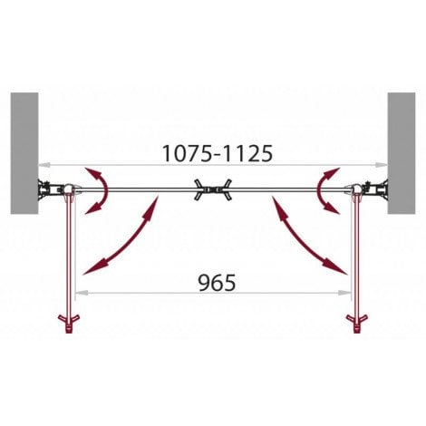 Душевая дверь (110х190) BelBagno SELA-B-2-110-Ch-Cr
