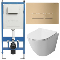 Комплект унитаза с инсталляцией Grossman Pragma 97.4411S.03.310 с клавишей смыва