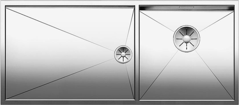 Кухонная мойка Blanco Zerox 400/550-T-IF (чаша справа) 521604