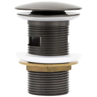 Донный клапан с фиксированной декоративной крышкой CEZARES CZR-SAT-GM оружейная сталь