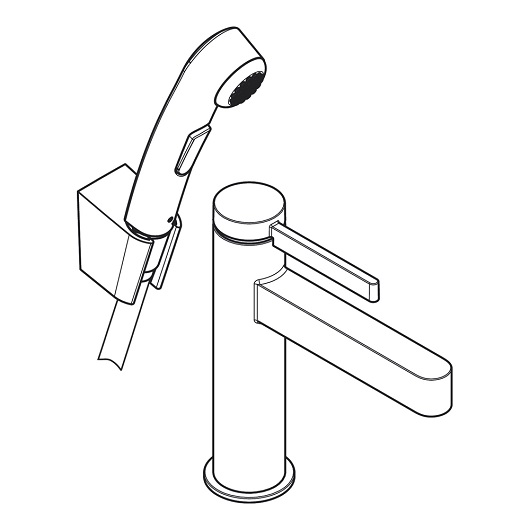 Смеситель для раковины с гигиеническим душем Hansgrohe Finoris 76210000 хром 