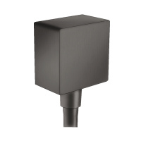 Подключение для душевого шланга Hansgrohe FixFit Square 26455340 шлифованный черный хром