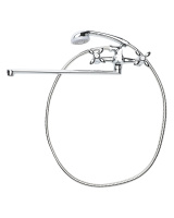 Смеситель для ванны двухвентильный универсальный с душевым набором Agger Retro A1921100 хром