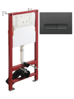 Инсталляция для подвесного унитаза Agger ACC500+APB0244 клавиша смыва черный матовый