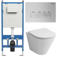 Комплект унитаза с инсталляцией Grossman Pragma 97.4477S.03.110 с клавишей смыва