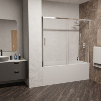 Шторка на ванну 180см RGW Screens SC-45 34114518-11 прозрачное