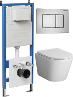 Комплект унитаза с инсталляцией Grossman Classic 97.4478SQ.04.12M с клавишей смыва