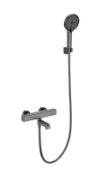 Смеситель для ванны с душем и термостатом WONZON & WOGHAND STAY 2, темный графит WW-B2016-A1-BGG