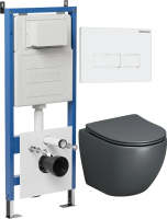 Комплект унитаза с инсталляцией Grossman Pragma 97.4455GMS.03.000 с клавишей смыва