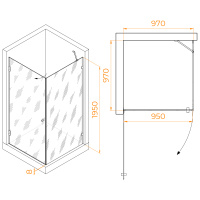 Душевой уголок (100х100) RGW Hotel HO-034 35063400-11