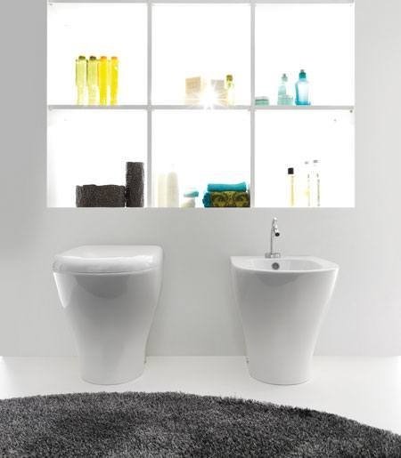 Приставной безободковый унитаз Kerasan Aquatech 371801 без сиденья