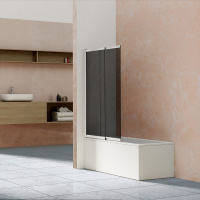 Душевая шторка на ванну VSB-1E100CG  (100х145) хром, стекло тонированное