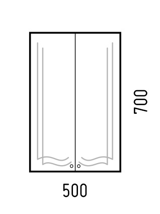 Шкаф подвесной (55х70) Corozo Криста 55 SD-00001125