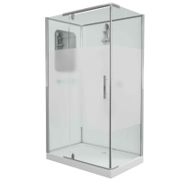 Душевая кабина (120х80) Grossman Classic GR172QL распашная, хром, прозрачный, матовый